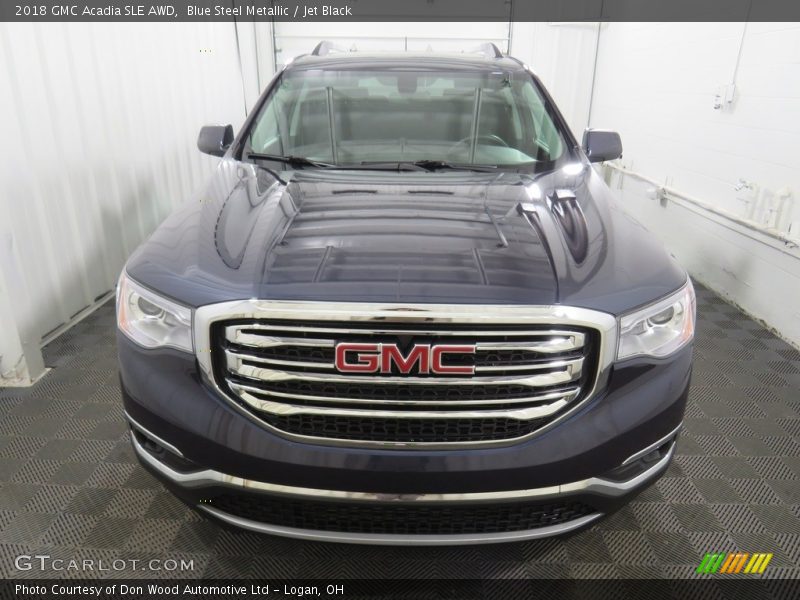 Blue Steel Metallic / Jet Black 2018 GMC Acadia SLE AWD