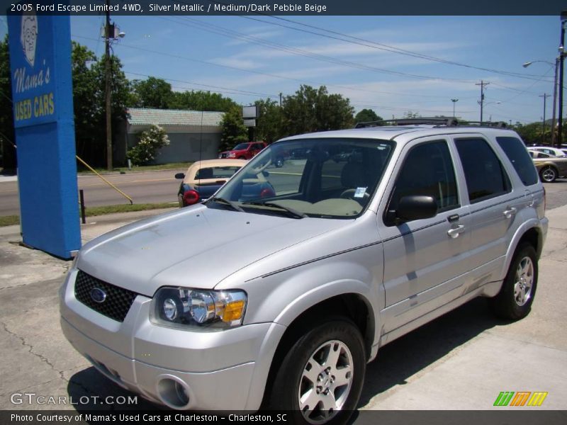 Silver Metallic / Medium/Dark Pebble Beige 2005 Ford Escape Limited 4WD