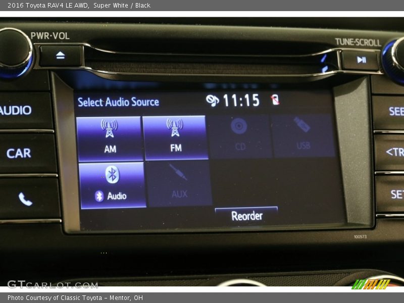 Super White / Black 2016 Toyota RAV4 LE AWD