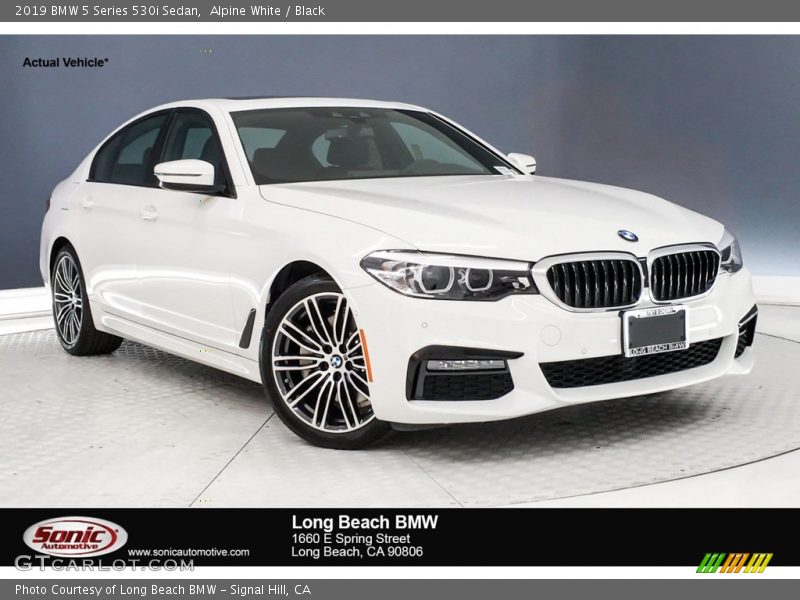 Alpine White / Black 2019 BMW 5 Series 530i Sedan