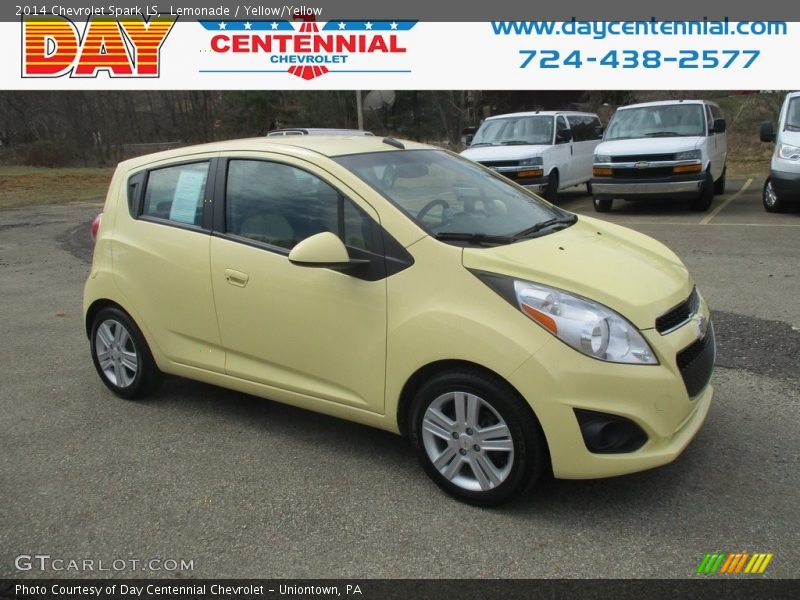 Lemonade / Yellow/Yellow 2014 Chevrolet Spark LS