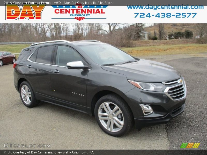 Nightfall Gray Metallic / Jet Black 2019 Chevrolet Equinox Premier AWD