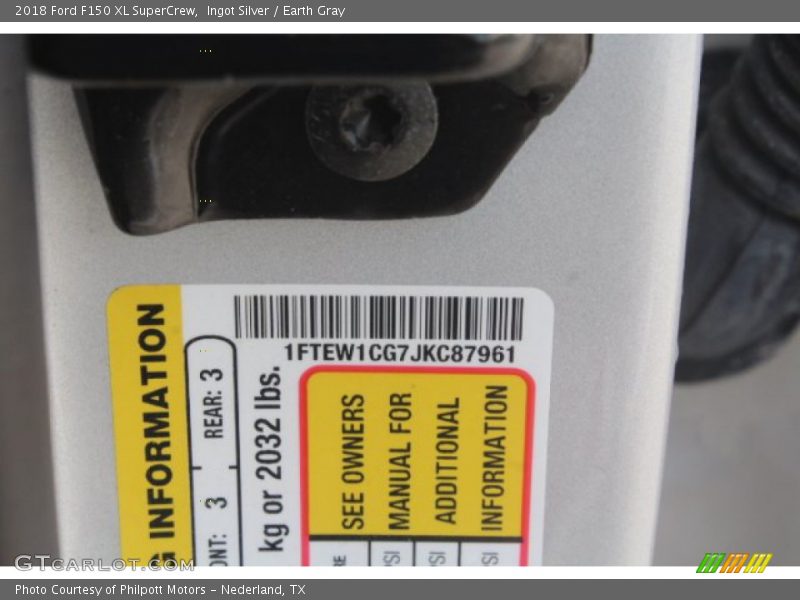 Ingot Silver / Earth Gray 2018 Ford F150 XL SuperCrew