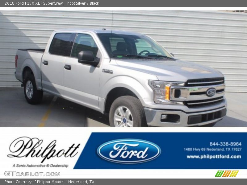 Ingot Silver / Black 2018 Ford F150 XLT SuperCrew