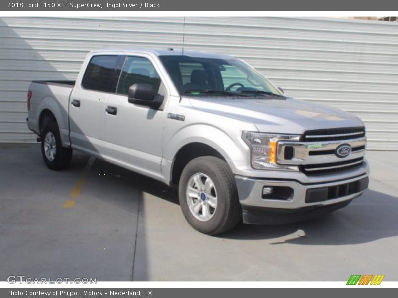 Ingot Silver / Black 2018 Ford F150 XLT SuperCrew