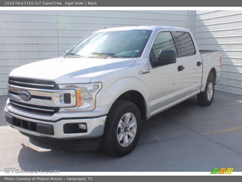 Ingot Silver / Black 2018 Ford F150 XLT SuperCrew