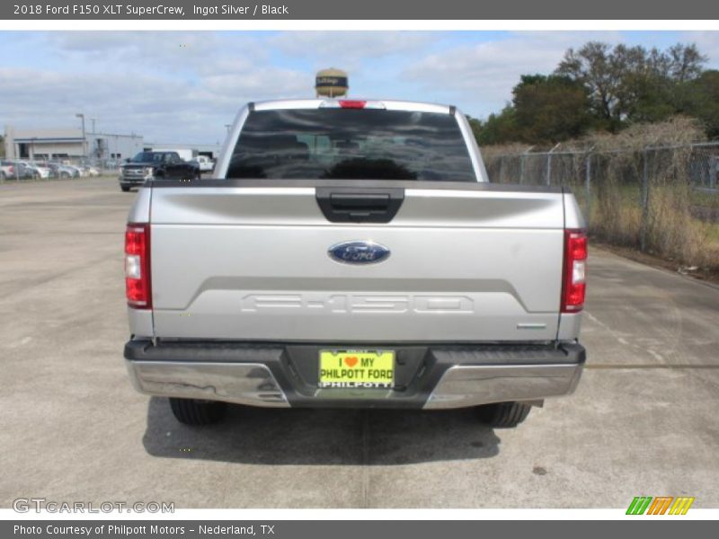 Ingot Silver / Black 2018 Ford F150 XLT SuperCrew