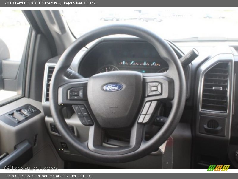 Ingot Silver / Black 2018 Ford F150 XLT SuperCrew