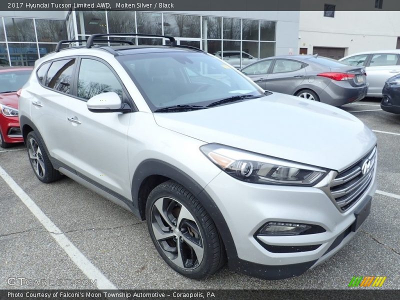 Molten Silver / Black 2017 Hyundai Tucson Limited AWD