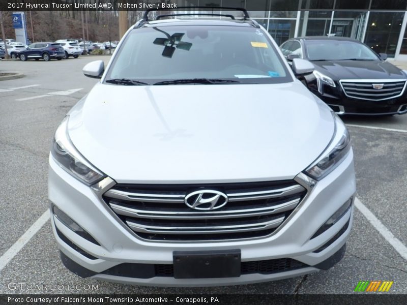 Molten Silver / Black 2017 Hyundai Tucson Limited AWD