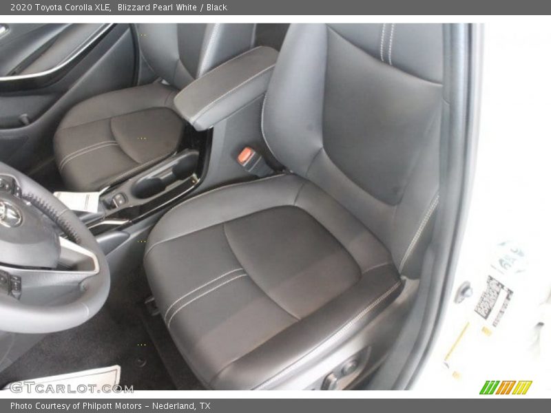 Front Seat of 2020 Corolla XLE