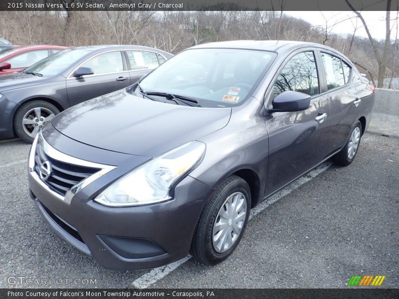 Amethyst Gray / Charcoal 2015 Nissan Versa 1.6 SV Sedan