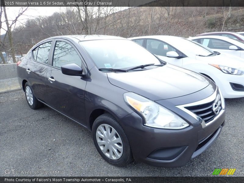 Amethyst Gray / Charcoal 2015 Nissan Versa 1.6 SV Sedan
