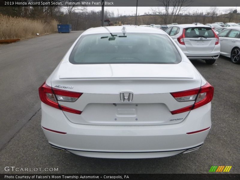 Platinum White Pearl / Black 2019 Honda Accord Sport Sedan