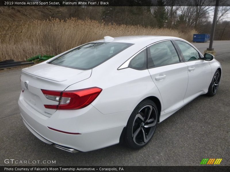 Platinum White Pearl / Black 2019 Honda Accord Sport Sedan