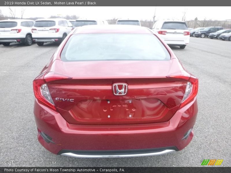 Molten Lava Pearl / Black 2019 Honda Civic LX Sedan
