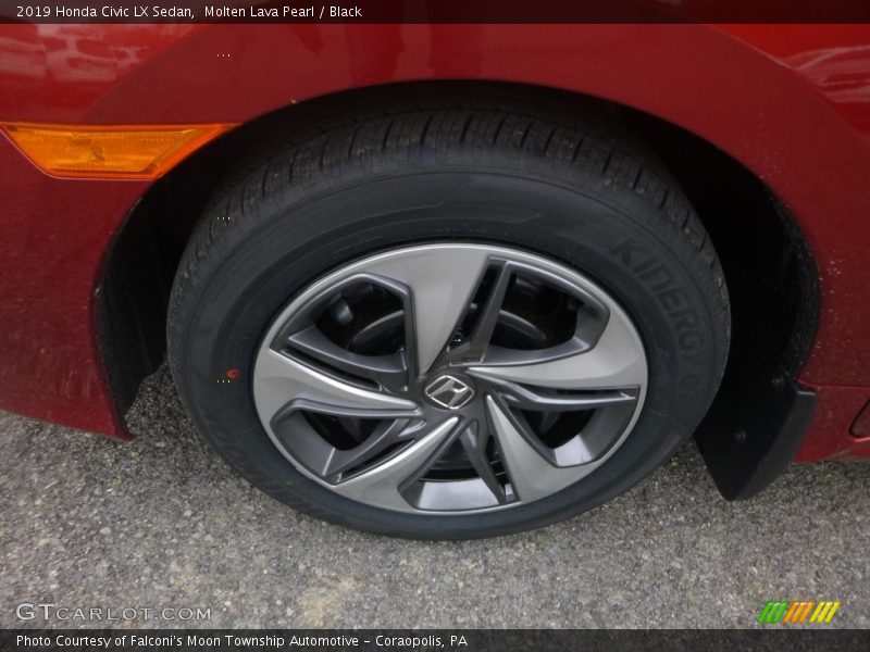 Molten Lava Pearl / Black 2019 Honda Civic LX Sedan