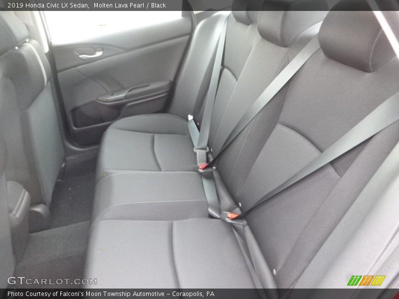 Molten Lava Pearl / Black 2019 Honda Civic LX Sedan