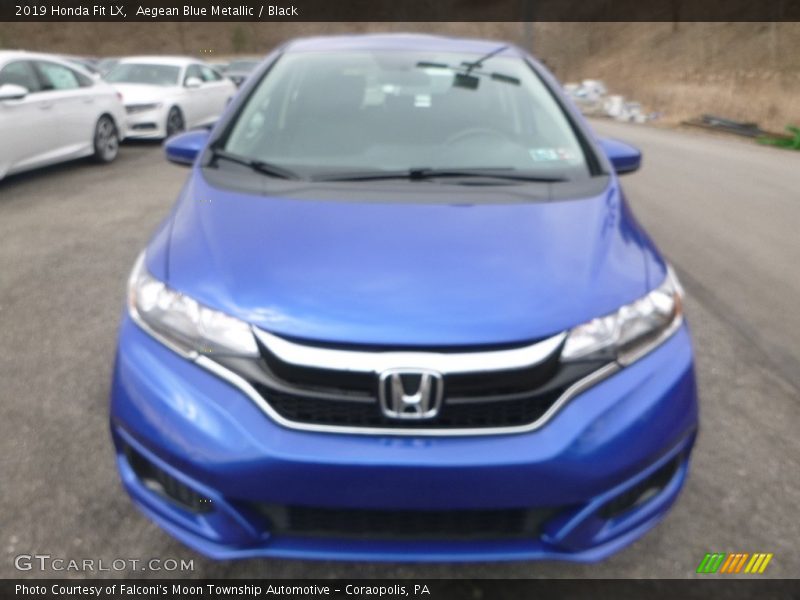 Aegean Blue Metallic / Black 2019 Honda Fit LX