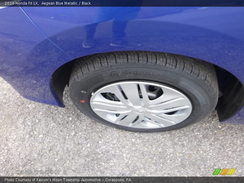 Aegean Blue Metallic / Black 2019 Honda Fit LX