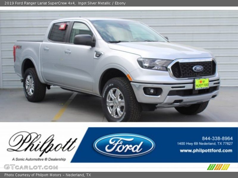 Ingot Silver Metallic / Ebony 2019 Ford Ranger Lariat SuperCrew 4x4