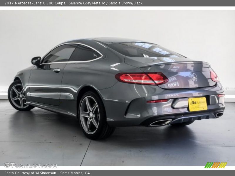 Selenite Grey Metallic / Saddle Brown/Black 2017 Mercedes-Benz C 300 Coupe