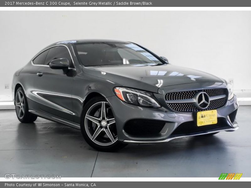 Selenite Grey Metallic / Saddle Brown/Black 2017 Mercedes-Benz C 300 Coupe