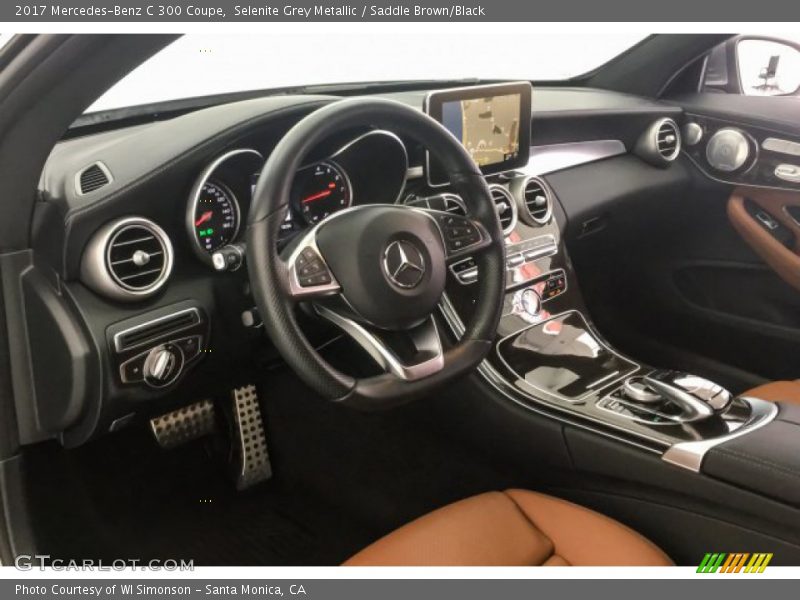 Selenite Grey Metallic / Saddle Brown/Black 2017 Mercedes-Benz C 300 Coupe
