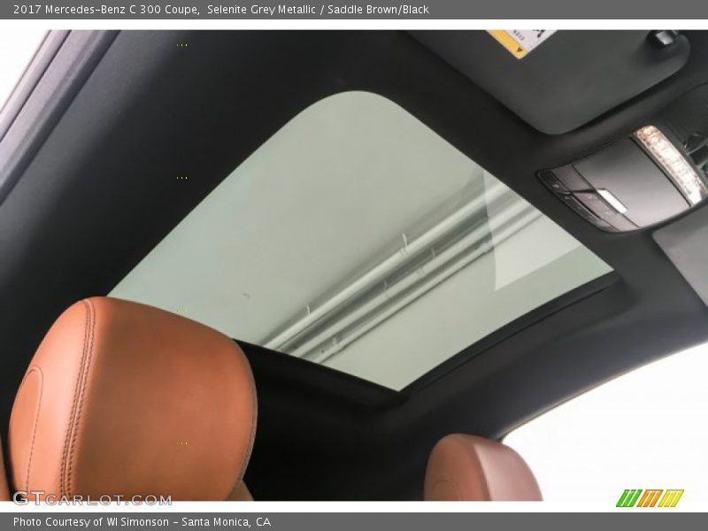 Selenite Grey Metallic / Saddle Brown/Black 2017 Mercedes-Benz C 300 Coupe