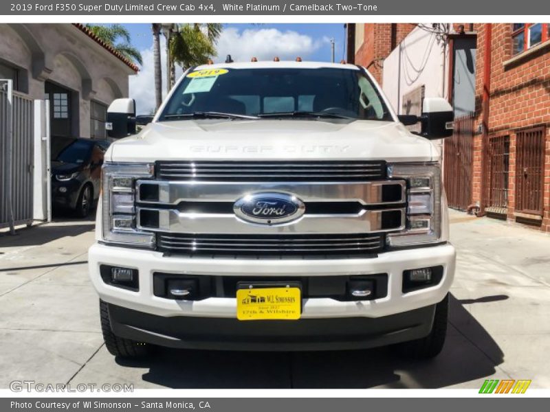 White Platinum / Camelback Two-Tone 2019 Ford F350 Super Duty Limited Crew Cab 4x4
