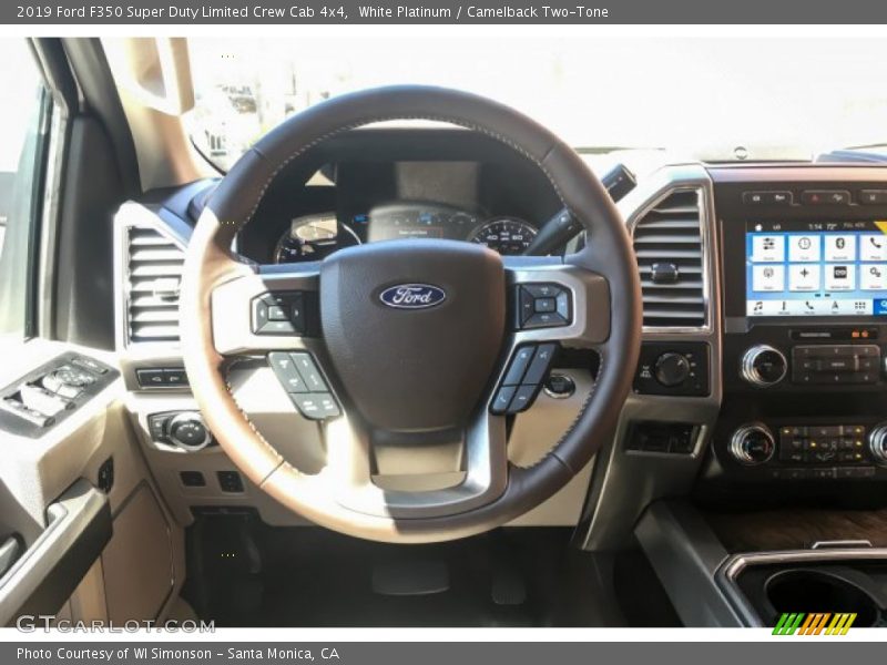 White Platinum / Camelback Two-Tone 2019 Ford F350 Super Duty Limited Crew Cab 4x4