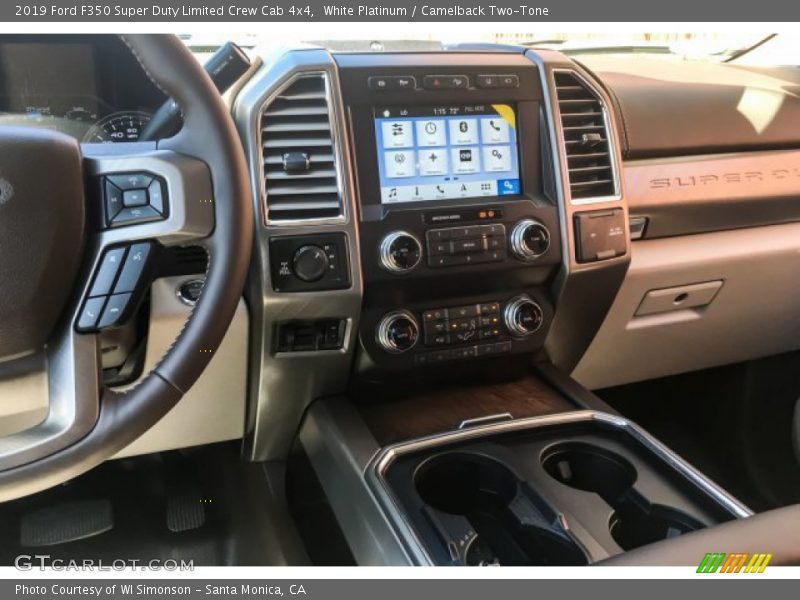 White Platinum / Camelback Two-Tone 2019 Ford F350 Super Duty Limited Crew Cab 4x4
