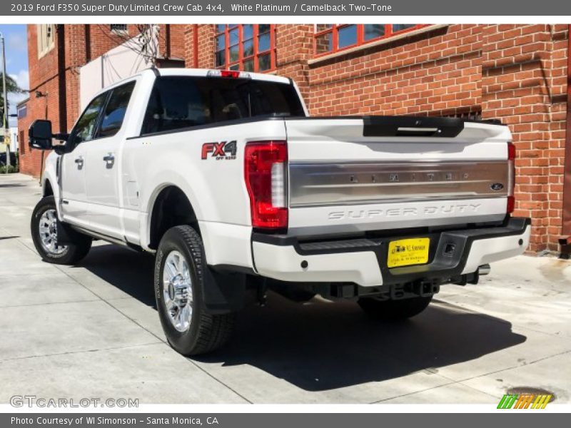 White Platinum / Camelback Two-Tone 2019 Ford F350 Super Duty Limited Crew Cab 4x4