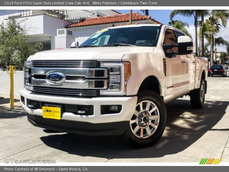 White Platinum / Camelback Two-Tone 2019 Ford F350 Super Duty Limited Crew Cab 4x4