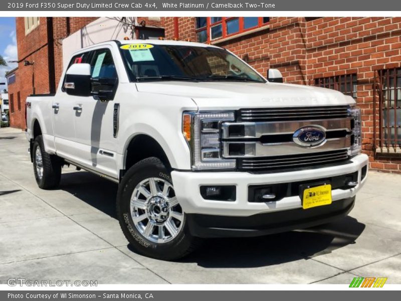 White Platinum / Camelback Two-Tone 2019 Ford F350 Super Duty Limited Crew Cab 4x4