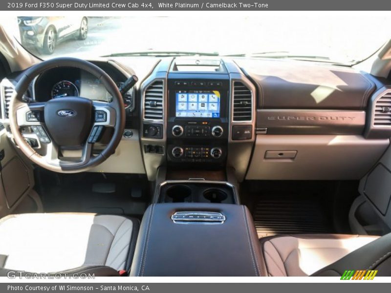 White Platinum / Camelback Two-Tone 2019 Ford F350 Super Duty Limited Crew Cab 4x4