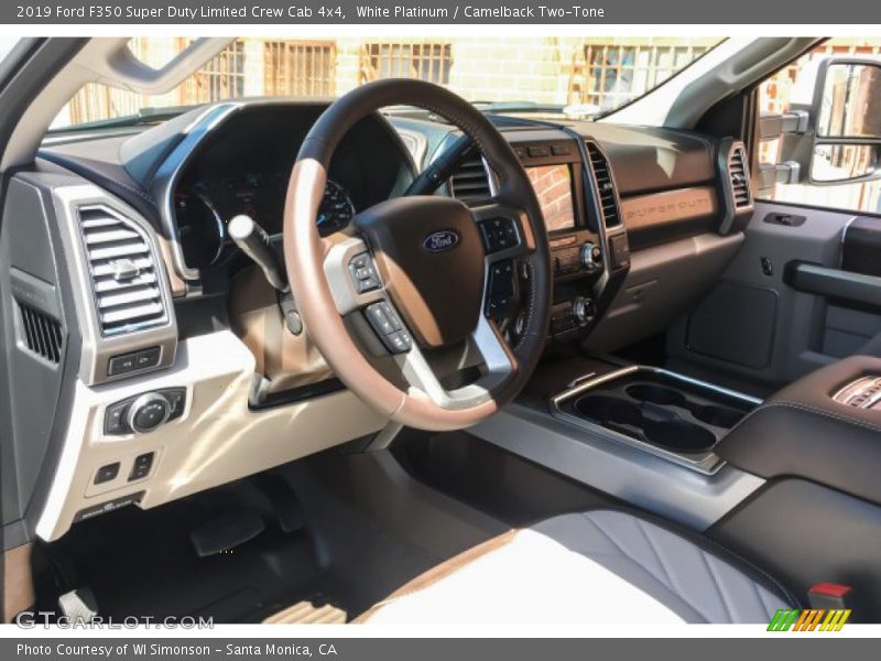 White Platinum / Camelback Two-Tone 2019 Ford F350 Super Duty Limited Crew Cab 4x4