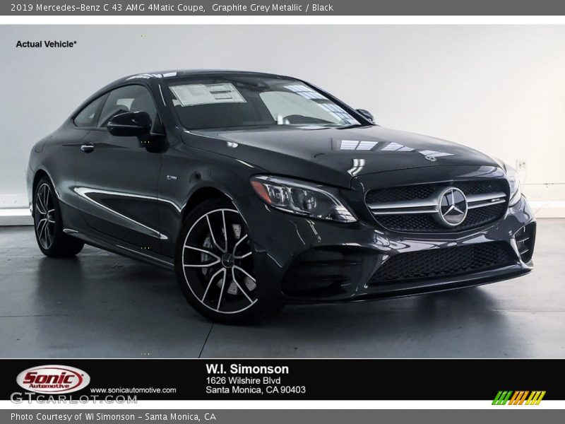 Graphite Grey Metallic / Black 2019 Mercedes-Benz C 43 AMG 4Matic Coupe