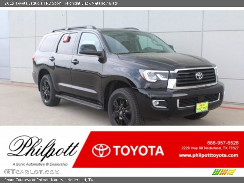 Midnight Black Metallic / Black 2019 Toyota Sequoia TRD Sport