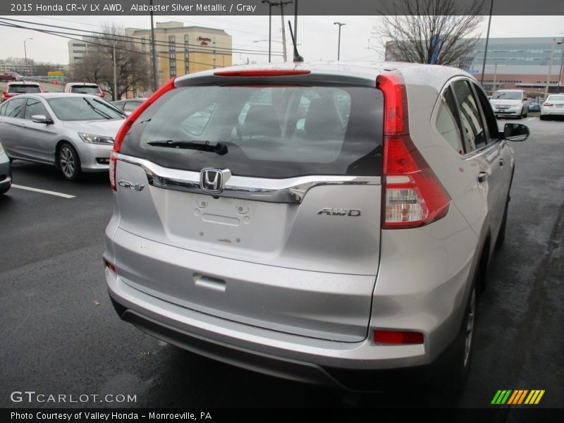 Alabaster Silver Metallic / Gray 2015 Honda CR-V LX AWD