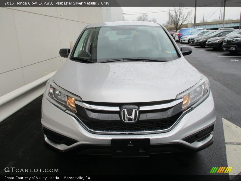 Alabaster Silver Metallic / Gray 2015 Honda CR-V LX AWD