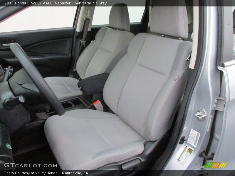 Alabaster Silver Metallic / Gray 2015 Honda CR-V LX AWD
