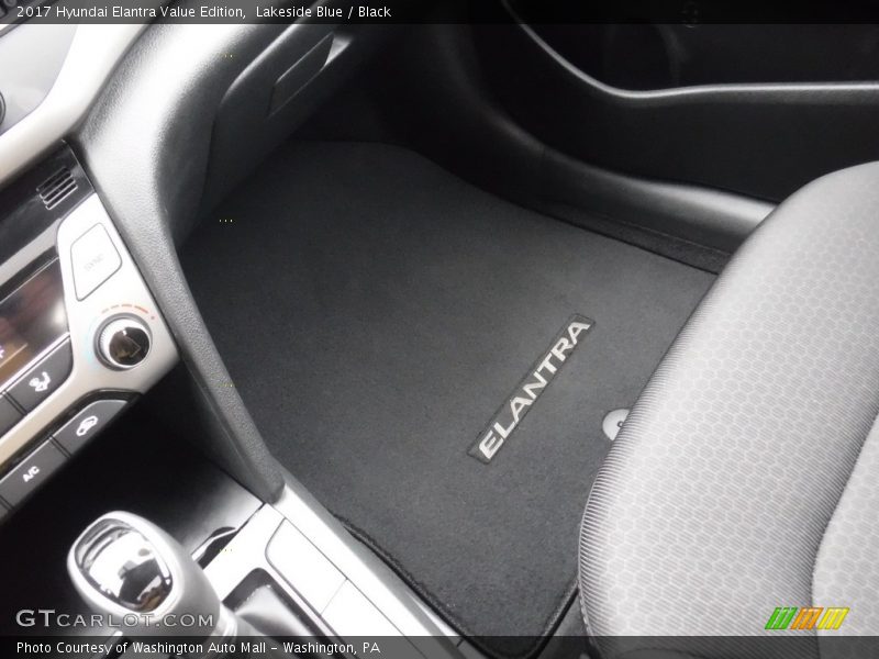 Lakeside Blue / Black 2017 Hyundai Elantra Value Edition