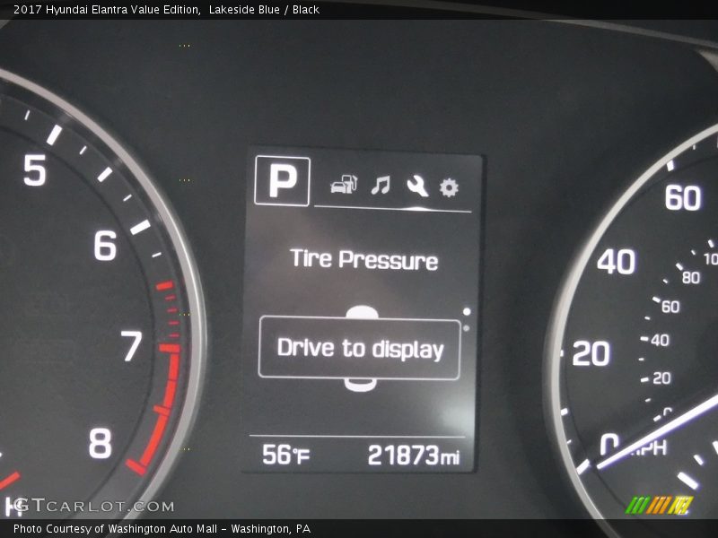 Lakeside Blue / Black 2017 Hyundai Elantra Value Edition
