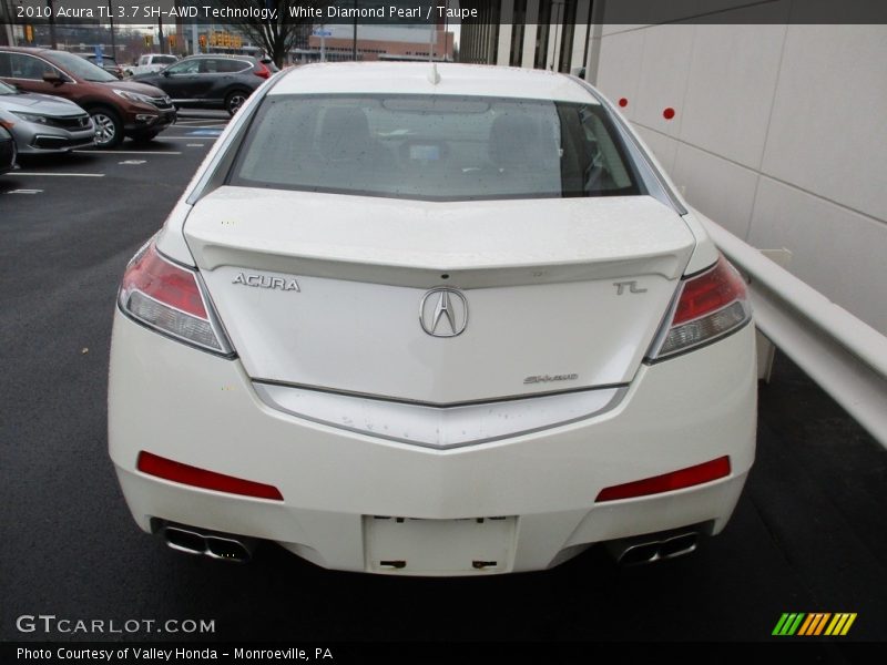 White Diamond Pearl / Taupe 2010 Acura TL 3.7 SH-AWD Technology