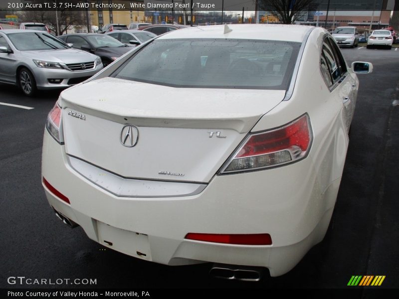 White Diamond Pearl / Taupe 2010 Acura TL 3.7 SH-AWD Technology