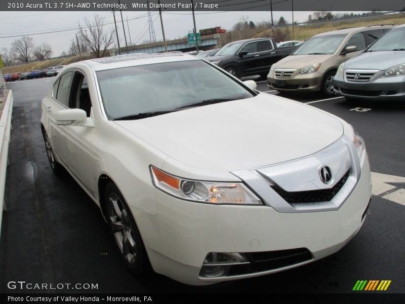 White Diamond Pearl / Taupe 2010 Acura TL 3.7 SH-AWD Technology