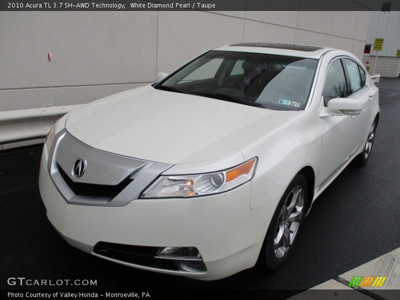 White Diamond Pearl / Taupe 2010 Acura TL 3.7 SH-AWD Technology