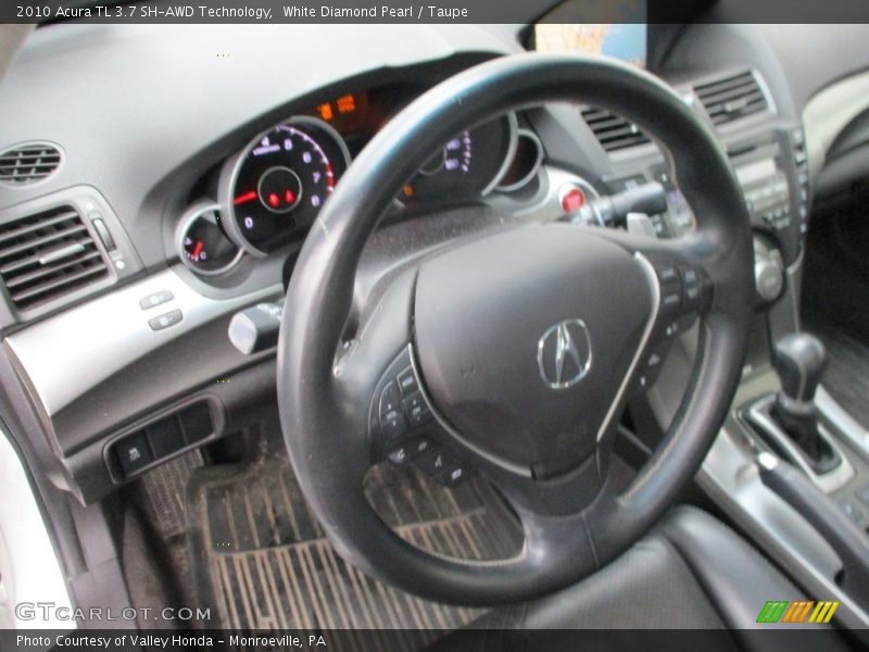 White Diamond Pearl / Taupe 2010 Acura TL 3.7 SH-AWD Technology