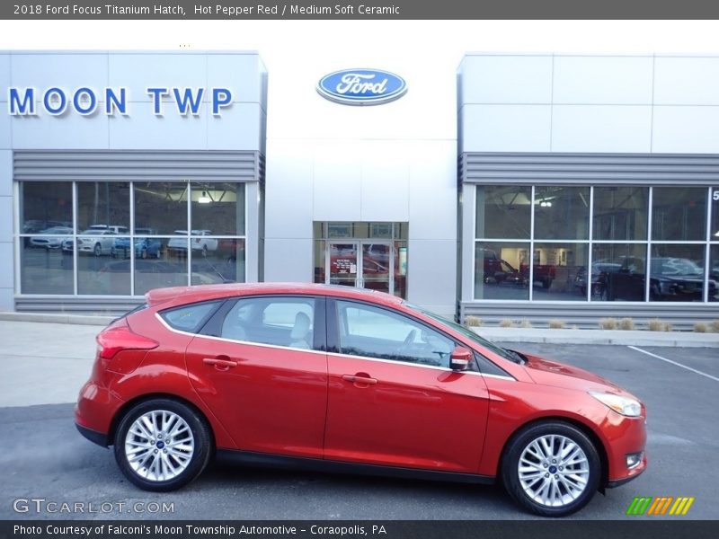 Hot Pepper Red / Medium Soft Ceramic 2018 Ford Focus Titanium Hatch